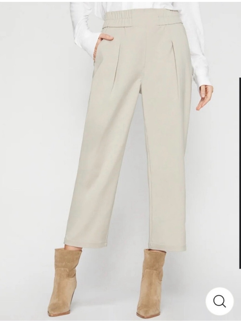 Brochu Walker Fiera Cropped High-Waist Pleated Pants Size XS